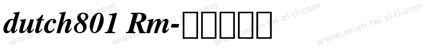 dutch801 Rm字体转换